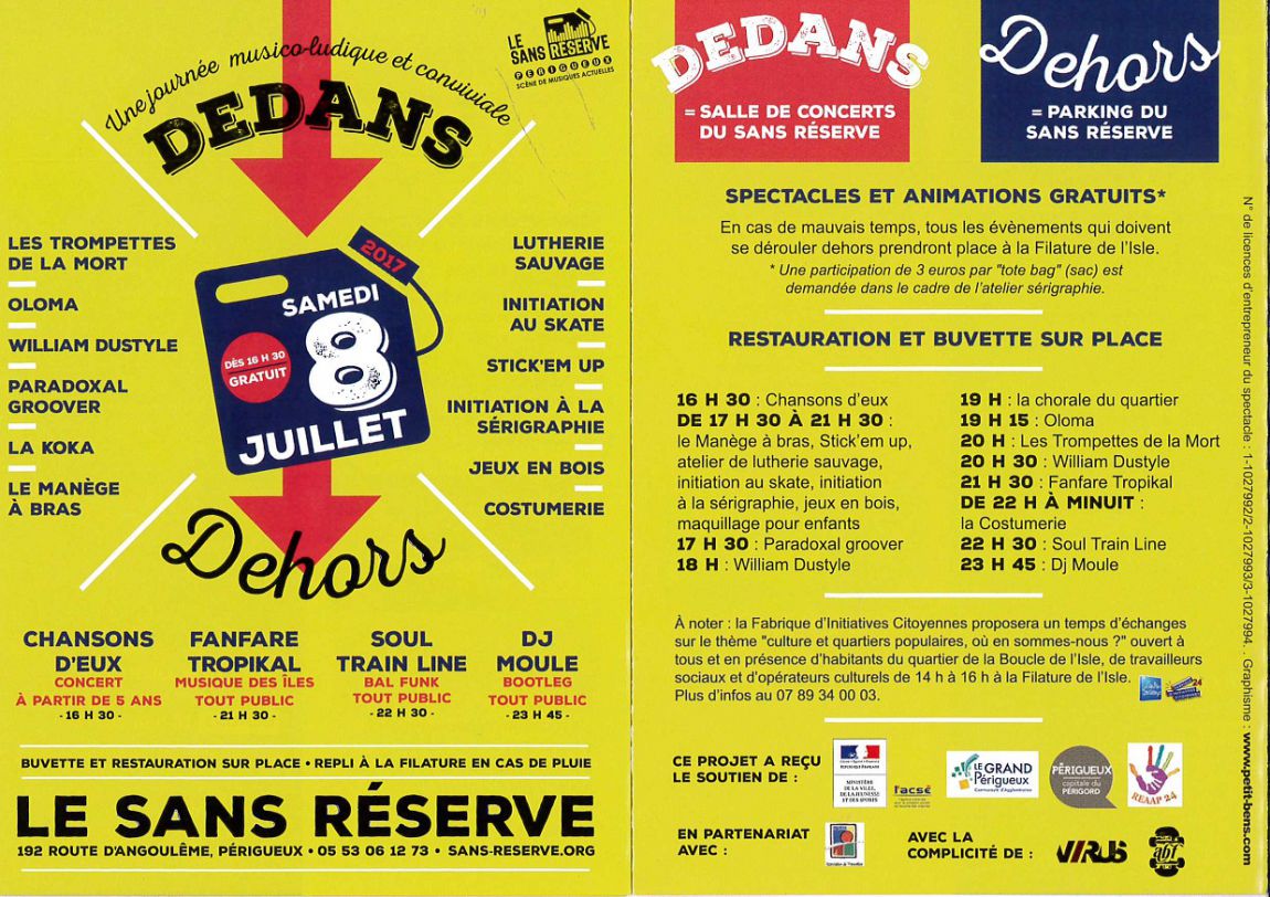 R V Programme Dedans Dehors 2017